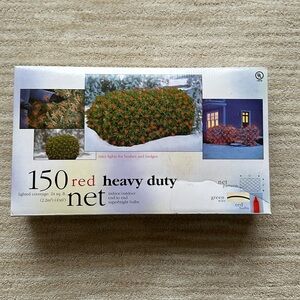 NIB Target Seasonal Specialities 150 Clear Heavy Duty Mini Net Lights Red 4’x 6’